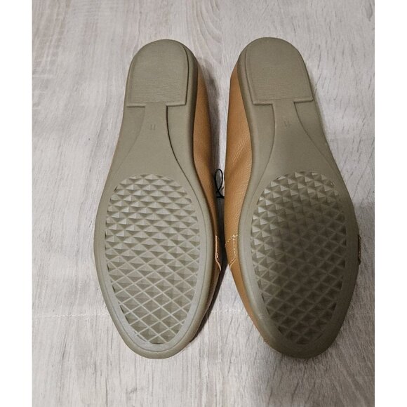 Aerosoles Size 11 Wide Womens Buckle Ballet Flats Cognac Brown New - Picture 6 of 7